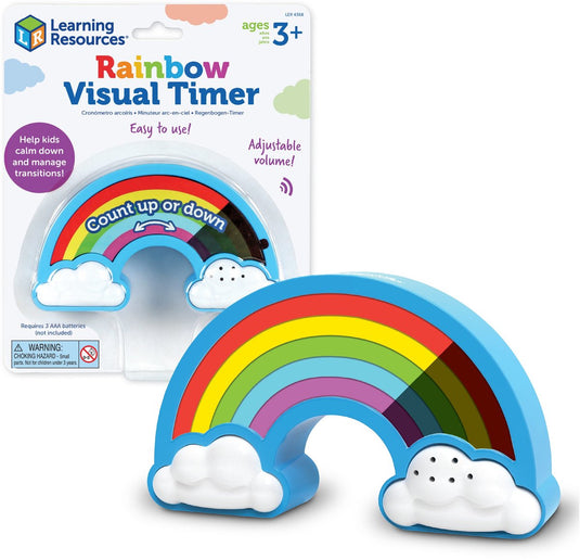 Learning resources rainbow visual timer - visuele tijd timer voor kinderen - regenboog - 3+