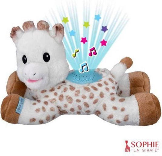 Sophie de giraf lullaby light dreams knuffel - sterrenprojector - muziekfunctie met 15 melodieën - met volumeregeling - automatische uitschakeling - inclusief batterijen - 32x17x20 cm
