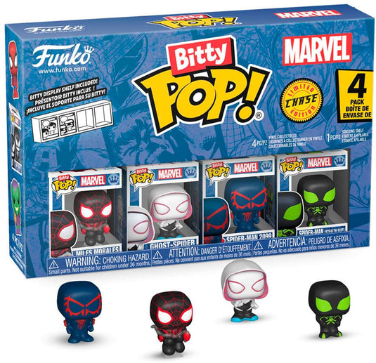 Funko spider-man bitty pop! vinyl figure 4-pack series 2 2 cm mini-figuur - 2cm