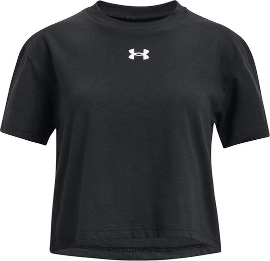 Under armour ua crop sportstyle logo ss meisjes sportshirt - maat ylg