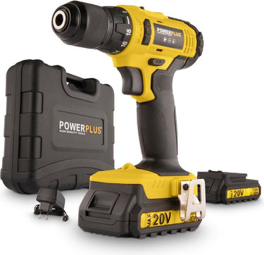 Powerplus accuboormachine powx00435 - schroefboormachine op batterij van 20 v voor hout, staal en metaal - incl. batterij en lader