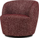Woood serra draaifauteuil - melange stof - bordeauxrood - 68x70x77
