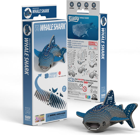 Eugy 3d puzzel - walvishaai - zeedieren - duurzaam - verzamel ze allemaal - 6 jaar