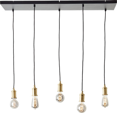 Brilliant darcia - hanglamp - e27 max 5x60w - zwart