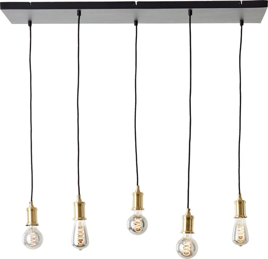Brilliant darcia - hanglamp - e27 max 5x60w - zwart