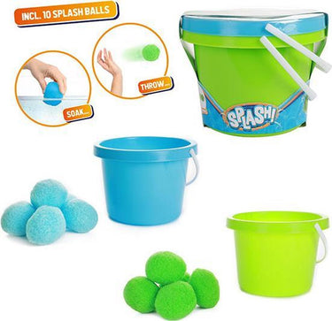 Toi toys bv splash super splashballen set (2 emmers, 10 splashballen)