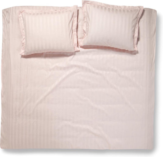 Damai linea - dekbedovertrek - 240x200 220 cm - lits-jumeaux - roze + 2 kussenslopen 60x70