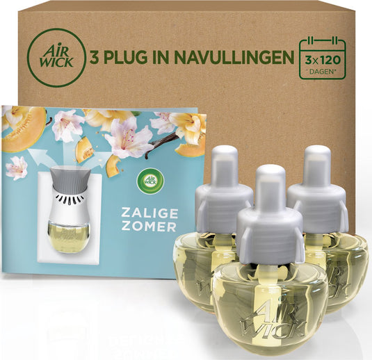 Air wick elektrische luchtverfrisser - zalige zomer - 3 navullingen