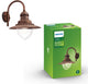 Philips raindrop buitenwandlamp - 1-lichts - brons