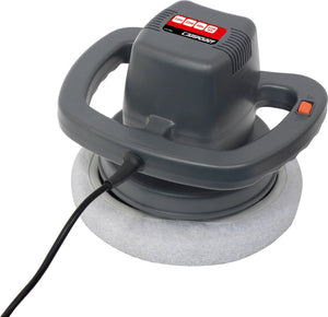 Carpoint poetsmachine 230v 120w – 3100 rpm – inclusief 2 polijstvachten – voor polijsten poetsen – met handgreep – 2 meter kabel