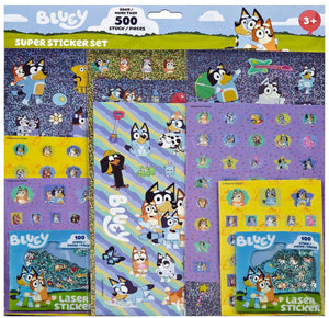 Bluey super sticker set - 500+st.