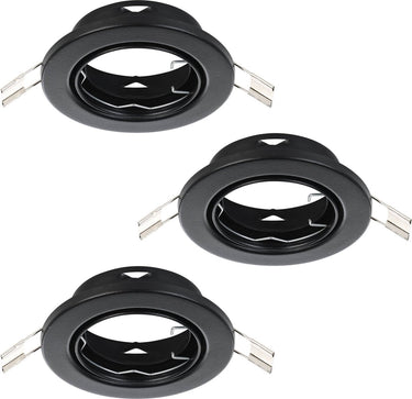 Eglo agulo 1 inbouwspot - gu10 - ø 8.5 cm - zwart - set van 3 stuks - kantelbaar