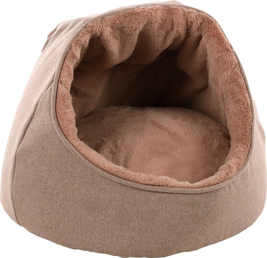 Flamingo kattenbed – katten slaapmand – kattenhuis – kattenhol – cat cave – oudroze, 46 x 46 x 36 cm – slaapplaats lana