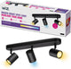 Wiz plafondlamp imageo - opbouwspot - 3 spots - warm- tot koelwit licht - slimme led verlichting - gu10 fitting - 3x 5w - zwart - wi-fi