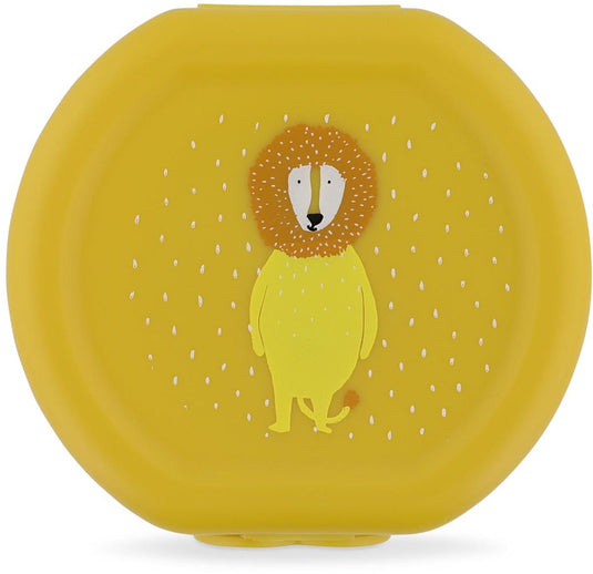 Trixie set van twee snackdoosjes met clip - mr. lion- makkelijk te openen – bpa-vrij – voor school en onderweg