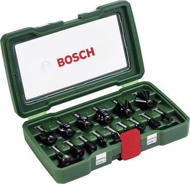 Bosch houtfrezen - � 8 mm schacht - 15-delig - geschikt voor alle merken