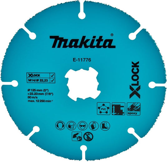 Makita trennscheibe 125mm uni.x-lock e-11776 doorslijpschijf recht 125 mm 1 stuk(s) gipskarton, pvc, vezelcement, kunst