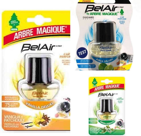Arbre magique belair green essence navulling - auto luchtverfrisser navulling voor belair car perfume - auto luchtverfrisser met instelbare geurafgifte tot 75 dagen - auto parfum 7 ml