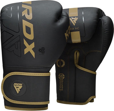 Rdx sports f6 kara bokshandschoenen - boxing gloves - training - vechtsporthandschoenen - boksen - goud - mat - 12 oz
