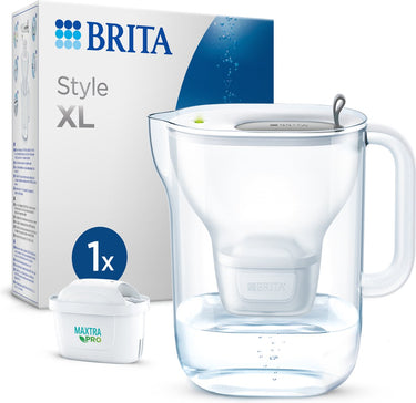 Brita - waterfilterkan style xl - 3,6l - grijs - incl. 1 maxtra pro all-in-one filterpatroon