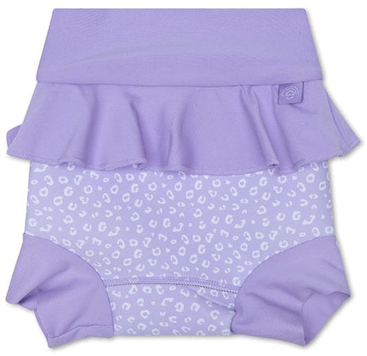 Swim essentials - zwemluier baby - lila - luipaardprint- neopreen