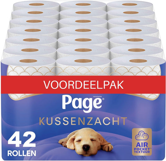 Page ® toiletpapier - kussenzacht wc papier - 42 rollen - ultiem comfort - voordeelverpakking