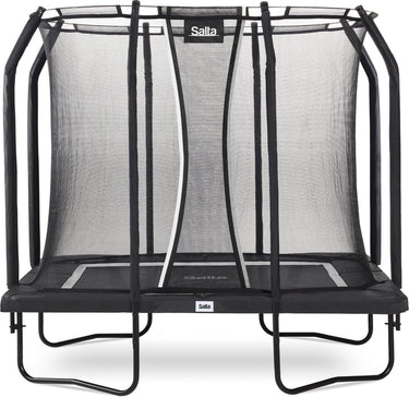 Salta premium black edition - 214 x 153 cm - rechthoekige trampoline met veiligheidsnet - zwart