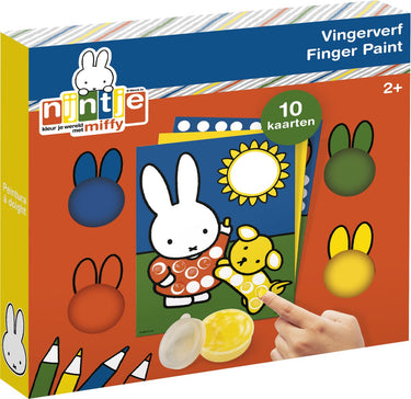 Bambolino nijntje creatief met vingerverf - creatief speelgoed knutselen junior peuter kleuter - vanaf 2 jaar - cadeautip junior