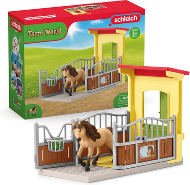 Schleich farm world - ponystal met ijslanderhengst - boerderij speelgoed - 42609