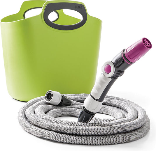 G.f. gf aquapop 30 m uitrekbare slang in tas lime