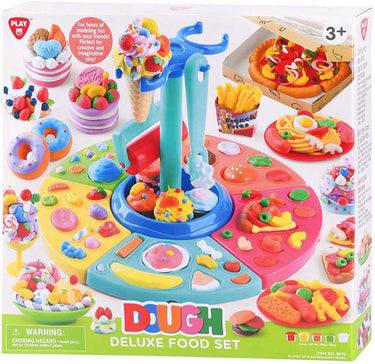 Playgo klei speelset luxe eetplezier - 5 potjes kleurrijke klei.