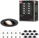 Paulmann inbouwlamp set van 10 zwenkbaar rond 90 mm 30° gu10 max. 10x10w 230v dimbaar zwart