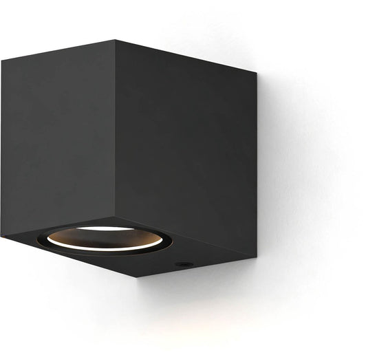 Calex wandlamp downlight sanremo - gu10 - ip54 water- en stofbestendig - geschikt voor binnen en buiten - eenvoudige installatie - rechthoek - zwart
