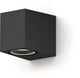Calex wandlamp downlight sanremo - gu10 - ip54 water- en stofbestendig - geschikt voor binnen en buiten - eenvoudige installatie - rechthoek - zwart