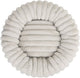 District 70 ribba – luxe ronde kattenmand van ribfluweel pluche – greige – 45 x 45 x 15 cm
