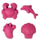 Scrunch zandvormpjes - rood - opvouwbaar - recycleerbaar
