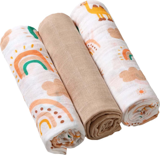 Babyono baby ono 3 stuks beige hydrofiel luiers