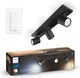 Philips hue runner opbouwspot - warm- tot koelwit licht - 3-spots - zwart - 1 dimmer switch
