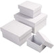 Creativ company http: www.cchobby.nl rechthoekige-dozen-afm-7-5x5x3-5-9-5x7x4-5-11-5x8-5x5-5-14x11x6-5-cm-wit-4-stuk-1-set