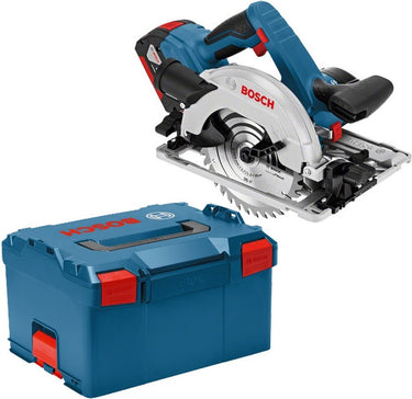 Bosch gks 18v-57 g 18v li-ion accu cirkelzaag set (2x 4,0ah accu) in l-boxx - 165mm