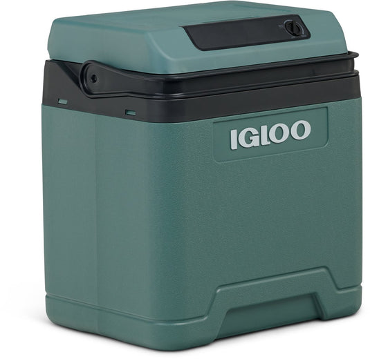Igloo e27 koelbox - 27l - ac- en dc-aansluitingen - 20°c onder de omgevingstemperatuur - eco - groen