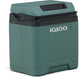Igloo e27 koelbox - 27l - ac- en dc-aansluitingen - 20°c onder de omgevingstemperatuur - eco - groen