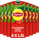 Lipton ice tea green - strawberry - laag in suiker - 8 x 1,5 l
