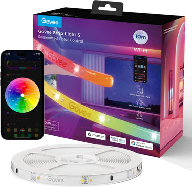 Govee strip light s 10 m - led strip - rgbicw - app-bediening - alexa google - matter compatibel