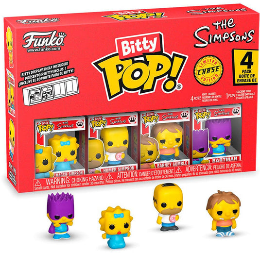 Funko bitty pop! - the simpsons - maggie simpson homer simpson barney gumble random chase
