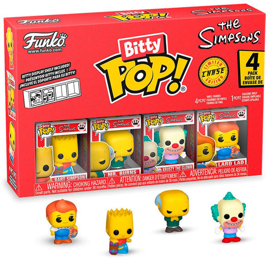 Funko bitty pop! - the simpsons - bart simpson mr. burns krusty the clown random chase