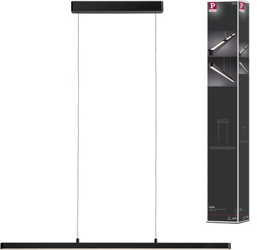 Paulmann lento led hanglamp - moderne hanglamp zwart mat - dimbaar in hoogte verstelbaar - 42w - warmwit licht (2700k) - perfect voor woonkamer of eetkamer