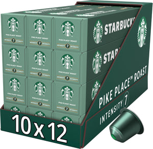 Starbucks by nespresso capsules pike place roast - 10 koffiecups x 12 doosjes