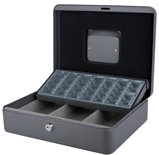 Pavo geldkist 8014392 donkergrijs sleutel