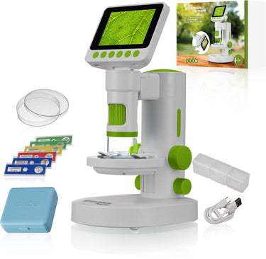 Bresser youngster - lcd microscoop - afneembare handmicroscoop - optische,- en digitale vergroting